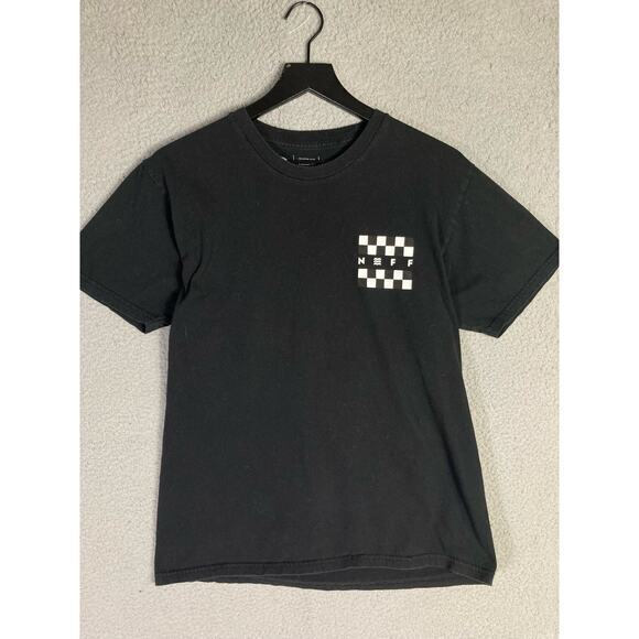 Neff Men's Black Graphic Surf Skate Beach Tee Shirt Size M - Picture 6 of 6